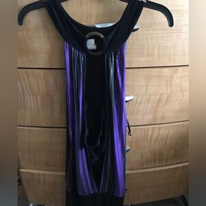 Black and Purple Halter Dress size medium